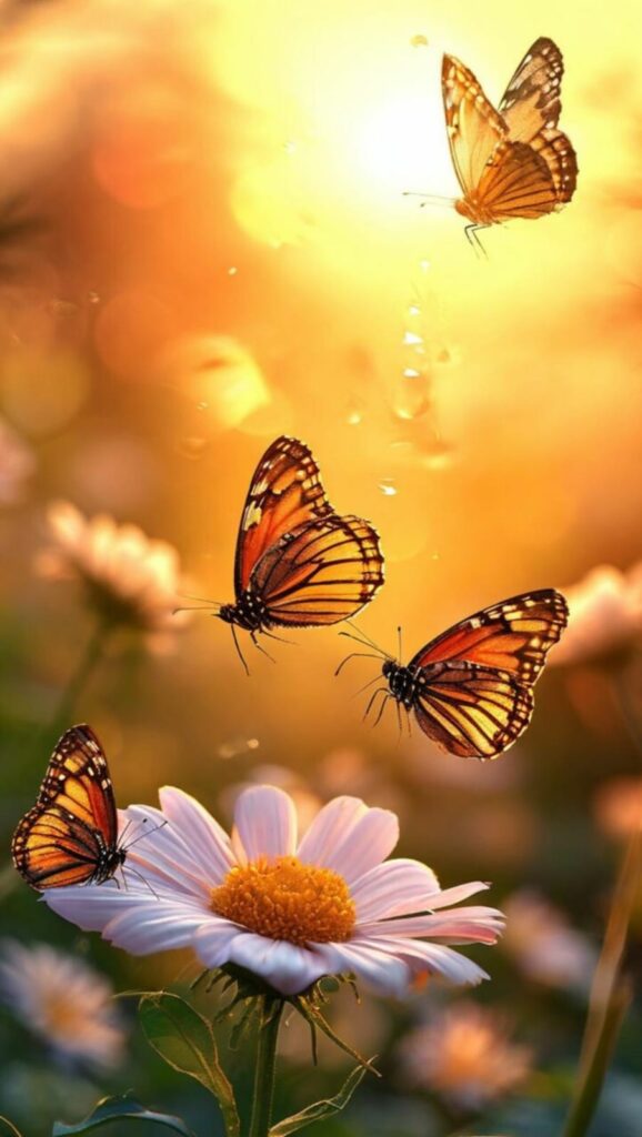 graceful flight of a butterfly